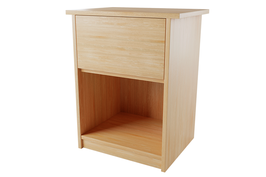 Solid Wood Nightstand in Natural