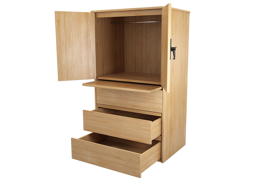 Solid Wood Secretary Unit in Natural – Interior