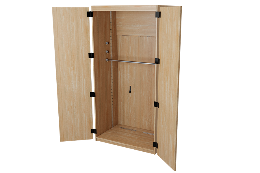 Solid Wood Foldable Wardrobe