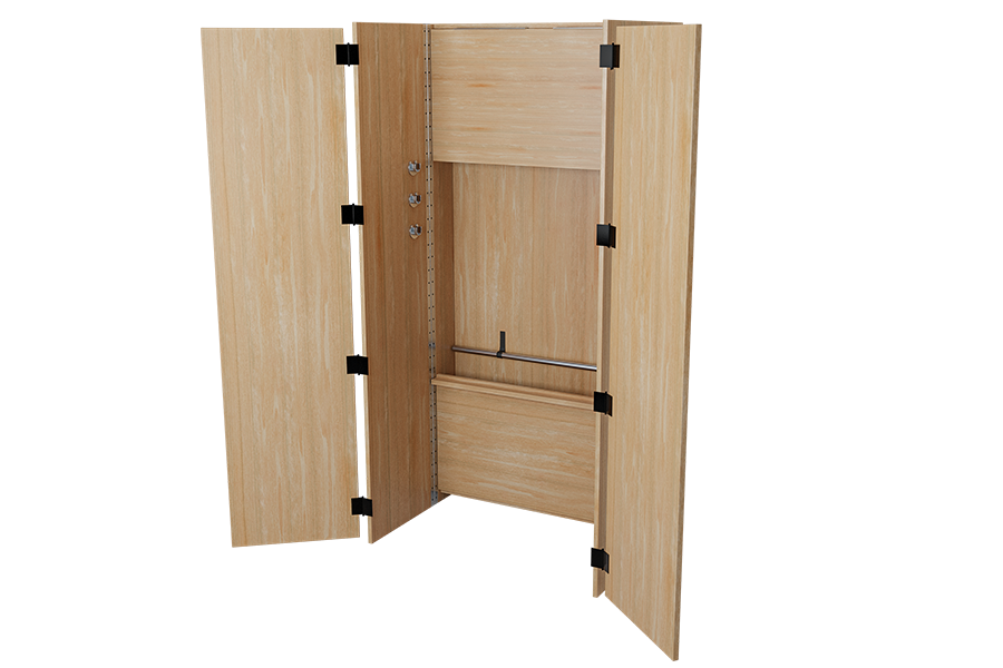 Solid Wood Foldable Wardrobe