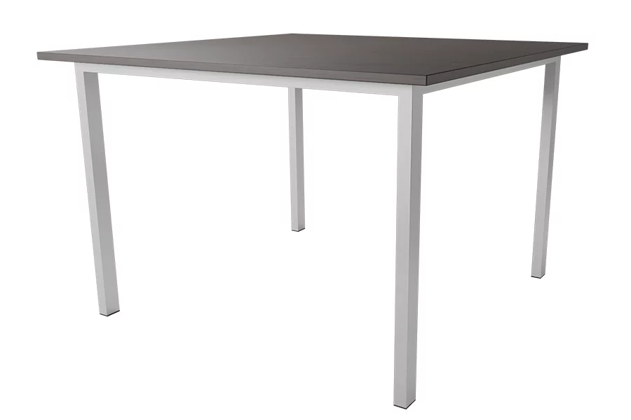 Uptown Dining Table in Kessler Silver with Cafelle Top