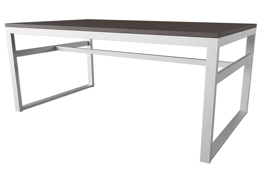 Uptown Coffee Table in Kessler Silver with Cafelle Top