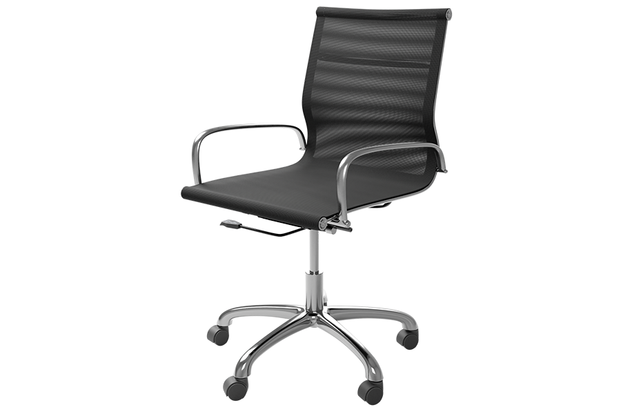 Ellipse task chair with mesh seat and back and adjustable seat height.