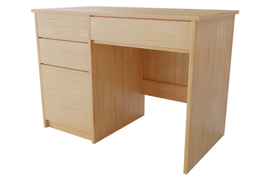GSA Solid Wood Series Pedestal Desk in Natural