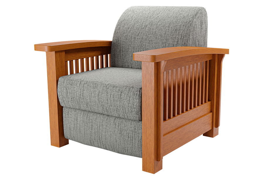 Rockingham Chair with Cherry Arms in Punch Flint