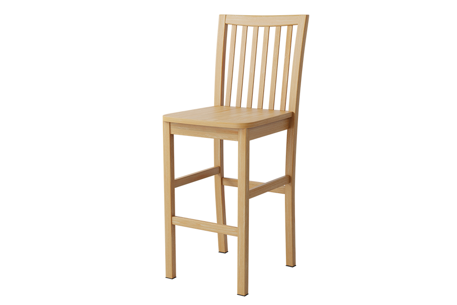 Solid Wood Barstool in Natural