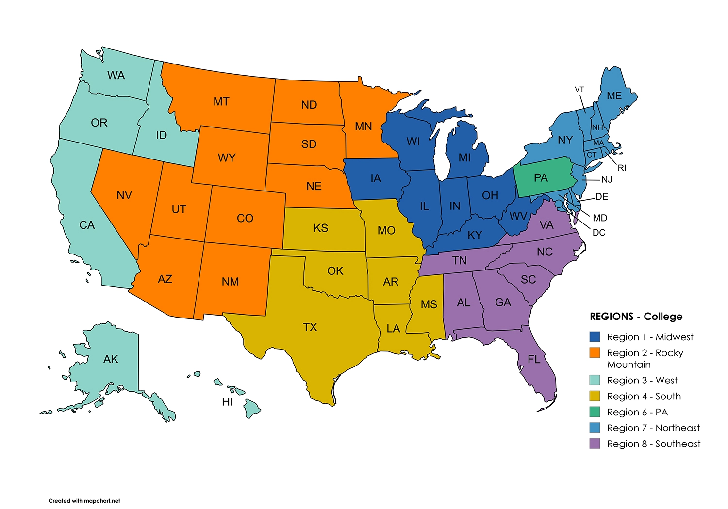 Uloft College Regions Map 2025